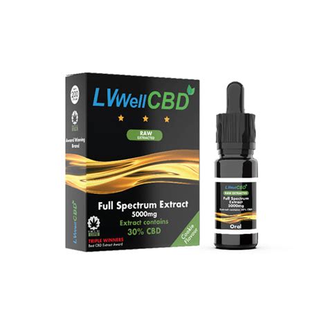 LVWELL CBD 5000mg 10ml Raw Cannabis Oil .